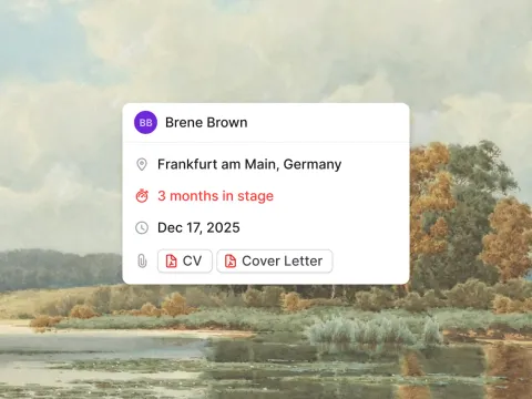 Pipeline analytics view in Join showing time-in-stage and conversion rates per pipeline stage