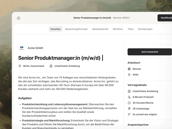 Geführter Assistent des KI-Stellenanzeigen-Generators von Join