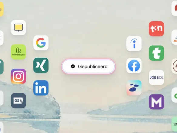 Het multipostingoverzicht in Join met meerdere geselecteerde vacaturesites